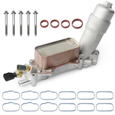 Imagem de 926-959 926-876 3,6L caixa de filtro de refrigerador de óleo do motor de aço inoxidável para Dodge Journey Charger Challenger Caravan Durango Avenger Ram Wrangler Cherokee Chrysler 200 300 Town