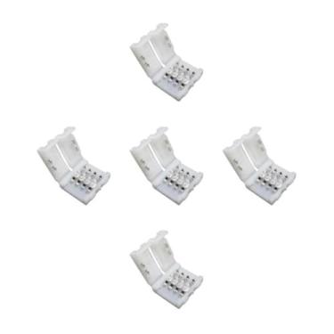 Imagem de Kit 5 Conector Emenda Rápida 10mm 4 Vias Fita Led Rgb 5050