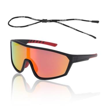 Imagem de TUCKBOLD 1 conjunto de óculos de sol para motocicleta, antirreflexo, Tri-Acetil Cellulos PC UV400, óculos de sol para esportes ao ar livre para motocross Dirt Bike, quadriciclo, lentes vermelhas
