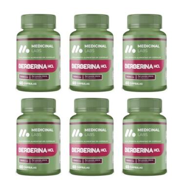 Imagem de KIT 6 BERBERINA HCL 1500MG 60 CAPS MEDICINAL LABS