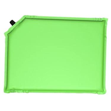 Imagem de Almofada de assento portátil autoinflável para estádio com bolsa de armazenamento, almofada de assento para ambientes externos para assentos alvejantes, banco rígido, acampamento, voo de longa distância - verde