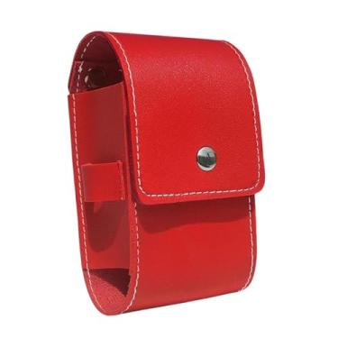 Imagem de Vaveren Estojo para telêmetro de golfe, bolsa protetora para transporte de telêmetros para homens e mulheres, armazenamento de bolas pequenas, Vermelho
