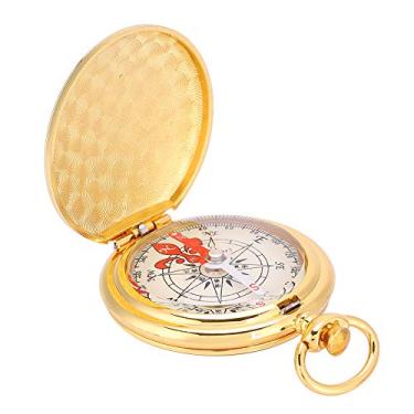 Imagem de Bússola para ambientes externos, Messing Draagbare Vouwzakhorloge Stijl Met Ring Sleutelhanger Voor Camping, bússola dobrável