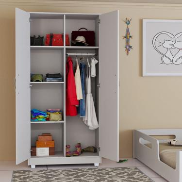 Imagem de Armário Roupeiro 2 Porta P/ Quarto Escritório com Prateleira