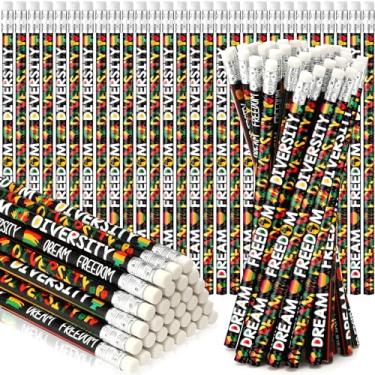 Imagem de Jetec 120 lápis de mês da história negra, presentes do mês da história negra, lápis inspiradores para estudantes, lápis de cor multiculturais, para sala de aula, escola, professores, materiais de