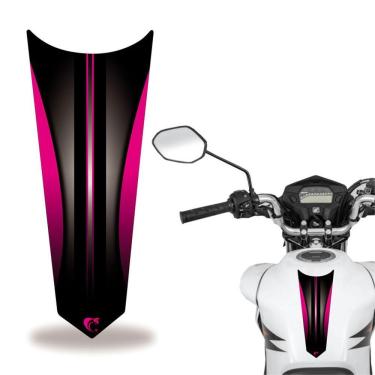 Imagem de Adesivo Faixa Gravata Tanque Moto Listra Rosa