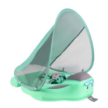 Imagem de Boia de natação Mambobaby com dossel Tamanho mais recente, melhorado, não inflável, boia de piscina para bebês Smart Mambo Flutuador de natação Adicionar cauda Boia de natação Mambo Baby Float Solid