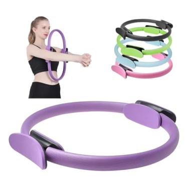 Imagem de Anel de Pilates Profissional, Círculo Mágico para Yoga e Fitness, Arco Flexível Tonificador, Múltiplas Cores, Resistência Ajustável para Exercícios de Força e Alongamento (Roxo)