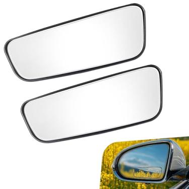 Imagem de CyperFair 2 peças de espelhos de ponto cego de carro, espelho auxiliar retangular convexo ajustável com visão mais clara mais ampla, design de vidro HD antirreflexo de pequena distorção, acessório
