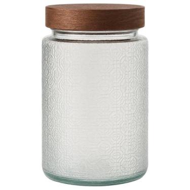 Imagem de Pote de Vidro Hermético com Tampa de Madeira Acácia 750ml - Le Bianco