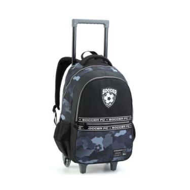 Imagem de Mochila de Rodinha Infantil Escolar Futebol Basquete Meninos - Seanite