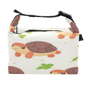Imagem de STAYTOP Lancheira fofa de tartaruga com alça de fivela, lancheira isolada para meninos e meninas, lancheira térmica para trabalho escolar
