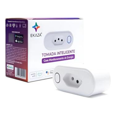 Imagem de EKAZA, Tomada Inteligente 16A, WI-FI, Com medidor de consumo, Compatível com Alexa e Google Assistente – T005