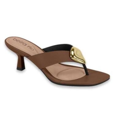 Imagem de Sandália Tamanco Feminino Beira Rio Salto Médio Taça Festa Casual Ref: 8562.101-Feminino