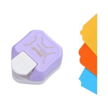 Imagem de Cortador De Papel Para Etiquetas 4 Em 1 Com Cantos Arredondados, Furad