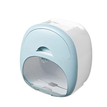 Imagem de Caixa dispensadora de lenços multifunções de papel de parede caixa de papel rolo de armazenamento de papel toalha de papel casa cozinha banheiro organizador rack suporte caixa de lenços (cor: D) (B)