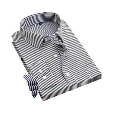 Imagem de Camisa Masculina Slim Fit De Manga Curta Em Algodão Moda Casual Primav