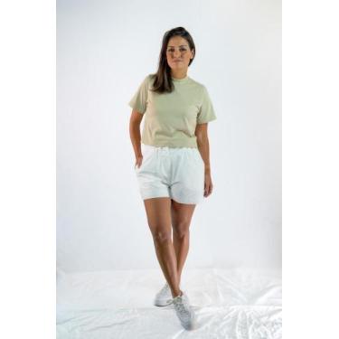 Imagem de Camiseta Cropped - 100% Algodão Pima - Rebecca Fernandes, Caramelo, P