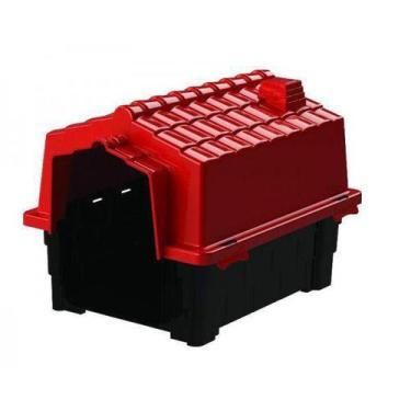 Imagem de Casa De Cachorro Eco Colors Evo Grande N4 Vermelho Plástico - Pet Inje