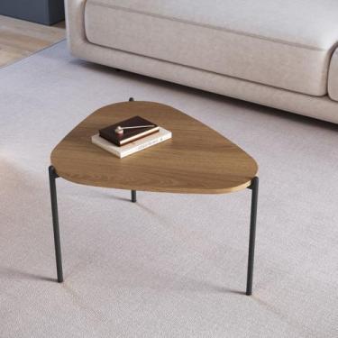 Imagem de Mesa de Centro Orgânica 58,5cm Pé Metal Móvel na Caixa - Mvel na Caixa