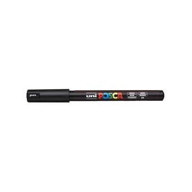 Imagem de Marcador Posca Ponta Fina 0.7Mm Pc-1Mr Preto - 43.1228 - Uni-Ball