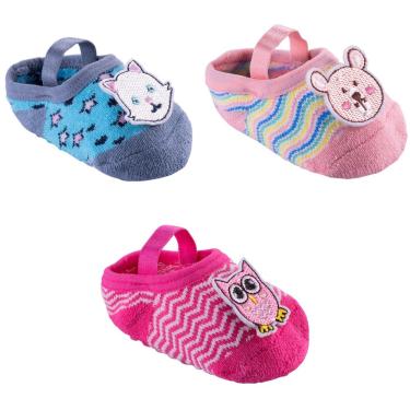 Imagem de Kit Meia Sapatilha Bebê com 3 pares Tam.16 a 20 Pimpolho