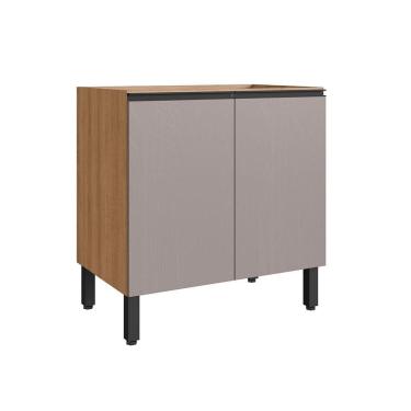 Imagem de Armário De Cozinha 80 Cm 2 Portas 1 Prateleira Quiditá Montana/fumê