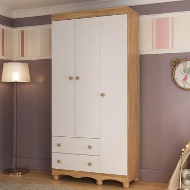 Imagem de Guarda-roupa Infantil 92cm 3 Portas e 2 Gavetas Dengo Multimóveis MP44