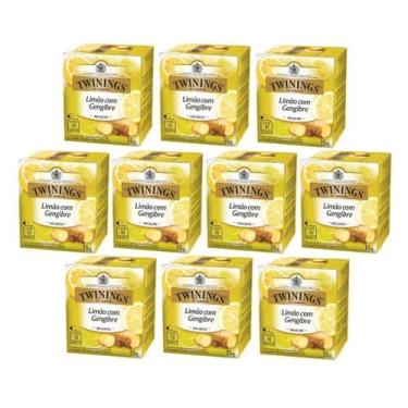 Imagem de 100 Sachês, Chá Twinings, Limão Com Gengibre