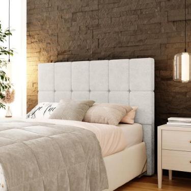 Imagem de Cabeceira Casal 140cm Linea Boucle Estofada Design Moderno para Quarto