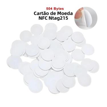 Imagem de Etiquetas NFC RFID Ultraleves 50un. 13.56MHz Ntag215 Ntag213 216 213 C
