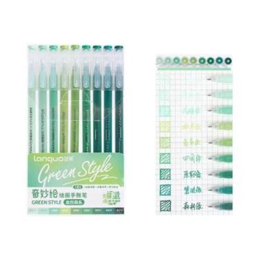 Imagem de Conjunto De Canetas Gel Morandi Color 0.5mm 9 Peças Tinta Suave Para E