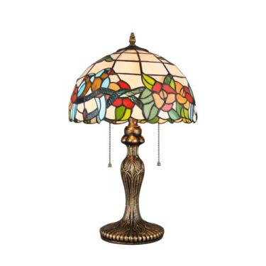 Imagem de Abajur luminária Tiffany Ideal para Sala e Quarto 30X46cm - Prime Home