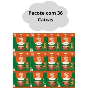 Imagem de 36 Pacotes Giz de cera Pequeno 12 Cores Leo Leo - leonora