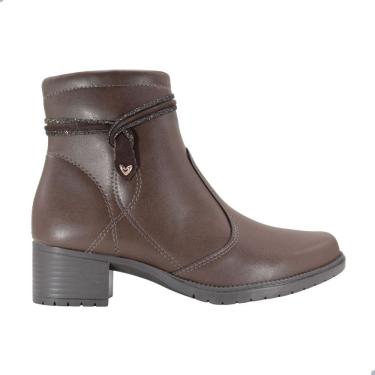 Imagem de Bota Feminina Mississipi Salto Médio Bloco Berteli Cacau