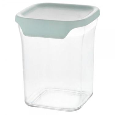Imagem de Pote Trava Hermético Clink Quadrado de Acrelico 850ML Tampa vedação, V