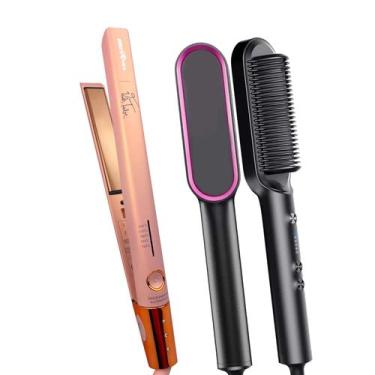 Imagem de Prancha De Cabelo Britania Titanium Profissional Salão Ions 450f Progr