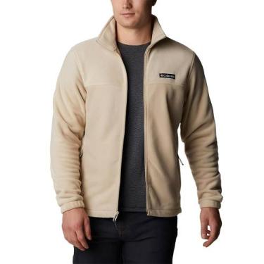Imagem de Jaqueta Blusa P Fleece Columbia Azul Masculina Gola Alta, Bege, GG
