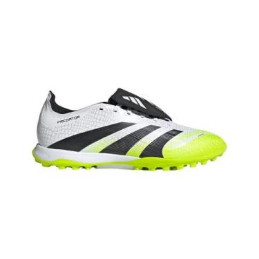 Imagem de Chuteira Society Adidas Predator League Fold-Over TF, Branco, Verde li