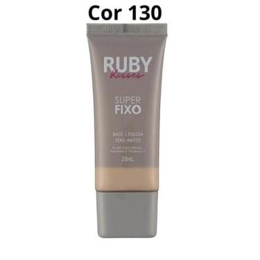 Imagem de Base Liquida Semi-Matte Super Fixo 28ml - Ruby Kisses, Cor 130