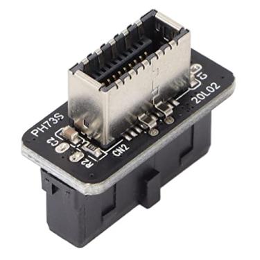 Imagem de Adaptador USB, forte capacidade anti-interferência Sinal estável Transferência vertical 10 Gbps Tipo C Conversor para placa-mãe de computador para dados estendidos