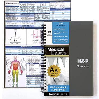 Imagem de Notebook H&P (impressão maior) - caderno de história médica e físico, 50 modelos médicos com perfurações..., 1 Notebook