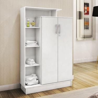 Imagem de Armário Multiuso 2 Portas 6 Prateleiras Elite Demóbile Branco