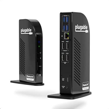 Imagem de Plugable Docking station USB C 14 em 1 com 4X HDMI, Quad Dock com carregamento de 100W, 4X monitores HDMI, compatível com Mac, Windows, Thunderbolt 3/4, USB-C (4X USB, 1x USB-C, Ethernet, cartão SD, áudio)
