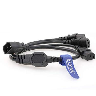 Imagem de Eonvic IEC 320 C14 macho para 3 x C13 fêmea Y divisor cabo de alimentação 1 pé, new 1ft /30cm