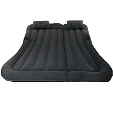 Imagem de AB1 Cama de ar de carro SUV colchão de ar inflável para carro colchão de ar cama de carro inflável colchão de banco traseiro com dois travesseiros durável carro acampamento cama colchão de dormir para SUV viagem de carro AB1