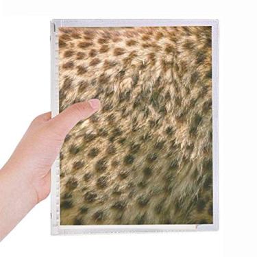 Imagem de Caderno de design abstrato de penas de leopardo diário de folhas soltas recarregáveis