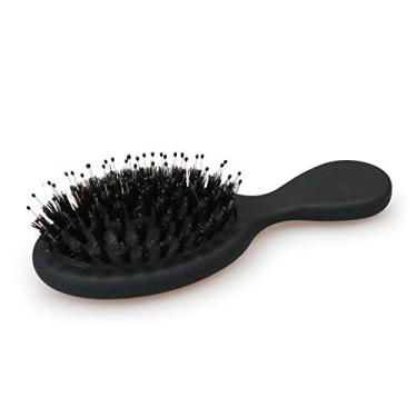Imagem de Pente de cabelo portátil Salon Styling Escova de cabelo Escova de cabelo Pente de crina de cavalo Ferramenta de estilo fashion 14x6x3cm (Cor: Preto)