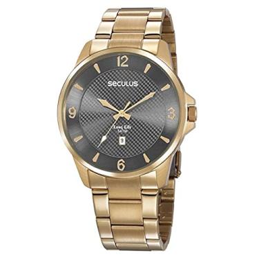 Imagem de Relógio Seculus Masculino Ref: 20806gpsvda2 Casual Dourado