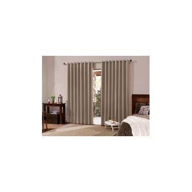 Cortina Blackout de Sala e Quarto Em Tecido 3,00 x 2,50 Bege Admirare -